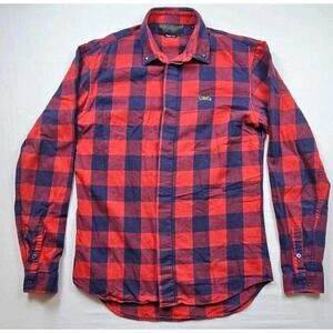 Philipp Plein L/S Hexagon Limited Edition Crystal Cut Red/Blue Flannel‎ Small